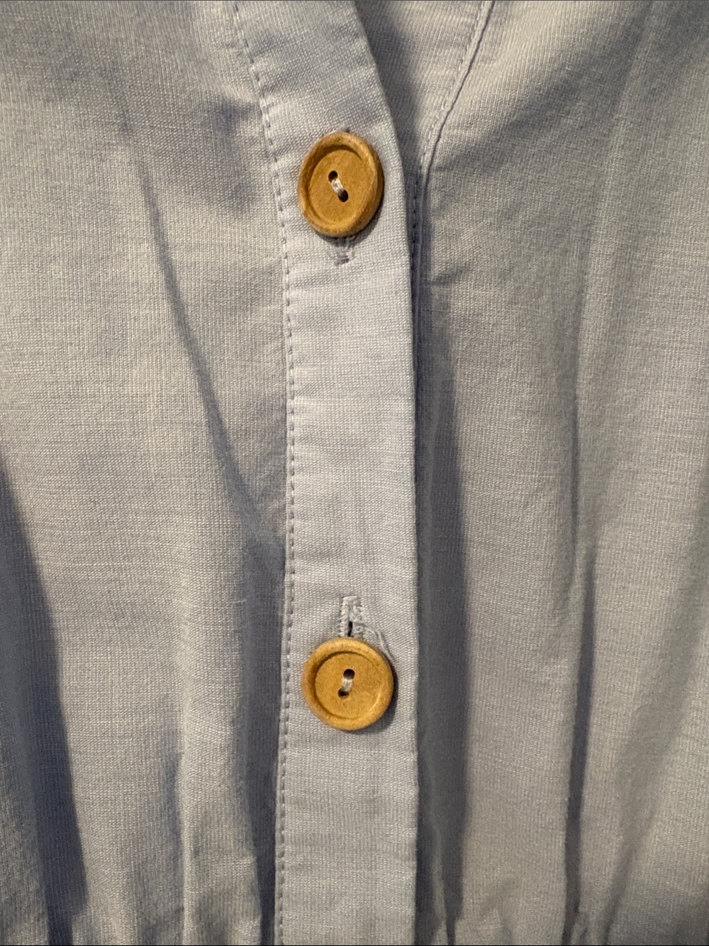 Zara Light Blue Button-Front Midi Dress - Picture 4 of 4